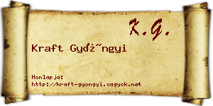 Kraft Gyöngyi névjegykártya