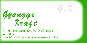 gyongyi kraft business card
